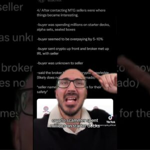 Guy STEALS Crypto To Buy MTG cards? $25 MILLION!?